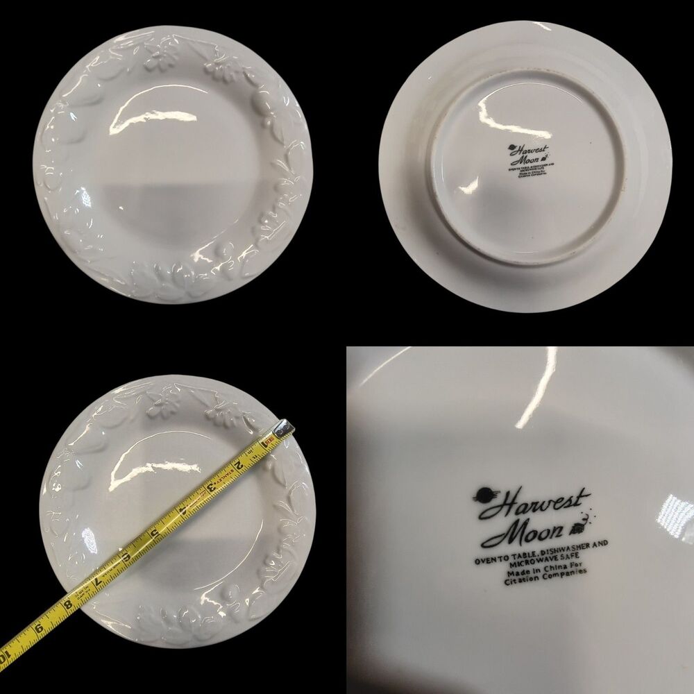 Vintage Beauty Harvest Moon by Citation 8" Dinner Plate Embossed Fruit & Flowers